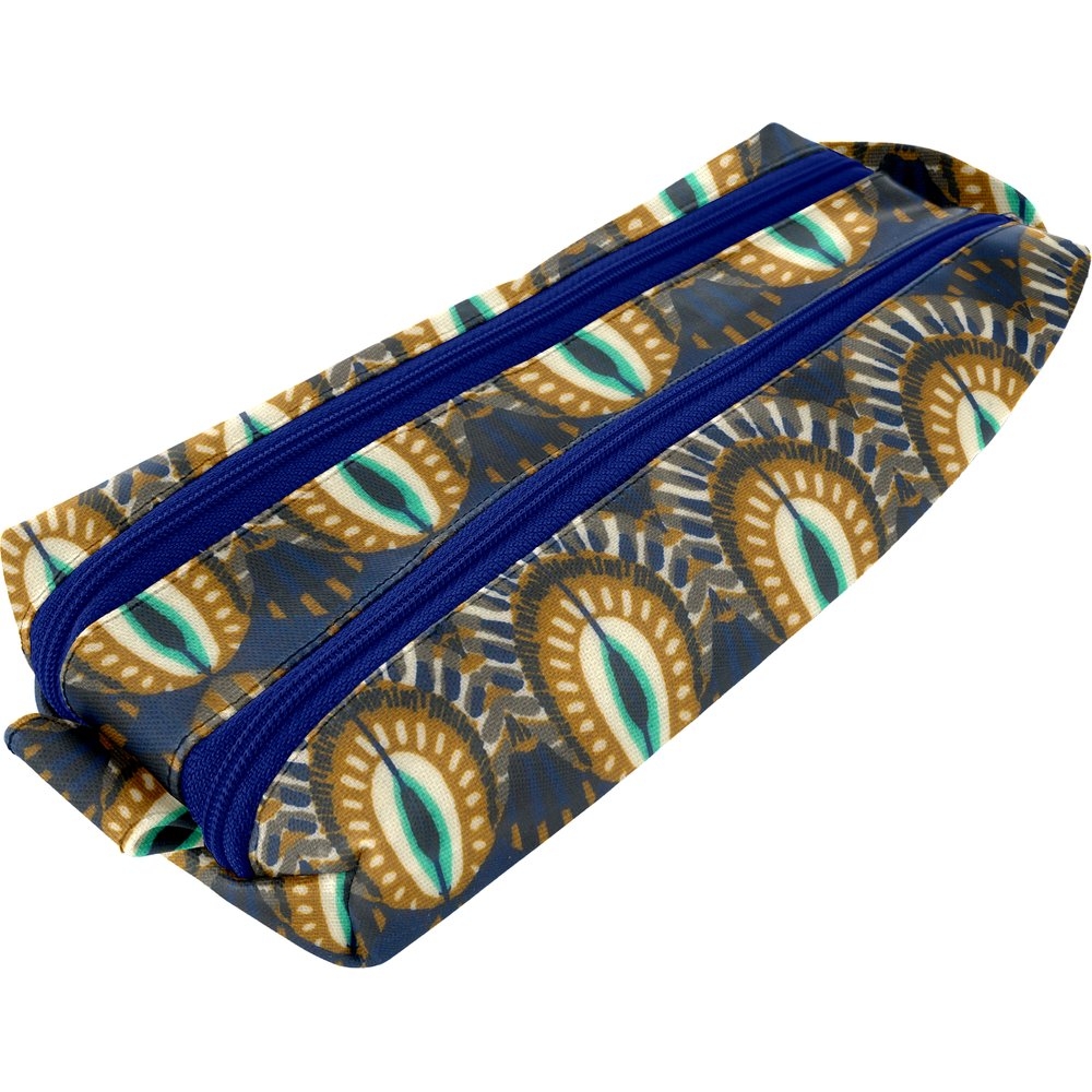 Trousse Double Compartiment Plumes De Paon