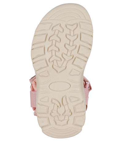 Pom Pom Sandalen - Trekking Klettband - Hell Rose