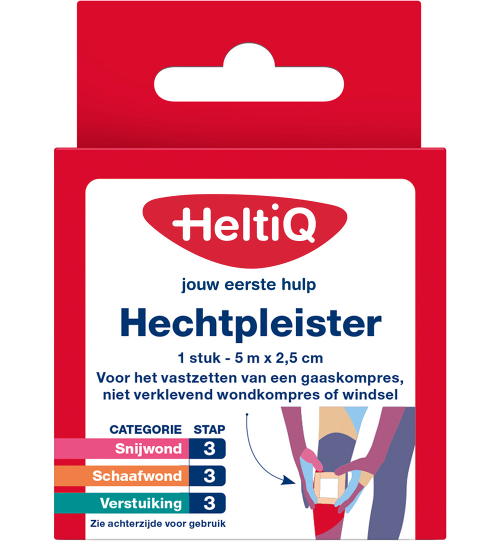 HeltiQ Hechtpleister 2.5 cm x 5m (1 stuk)