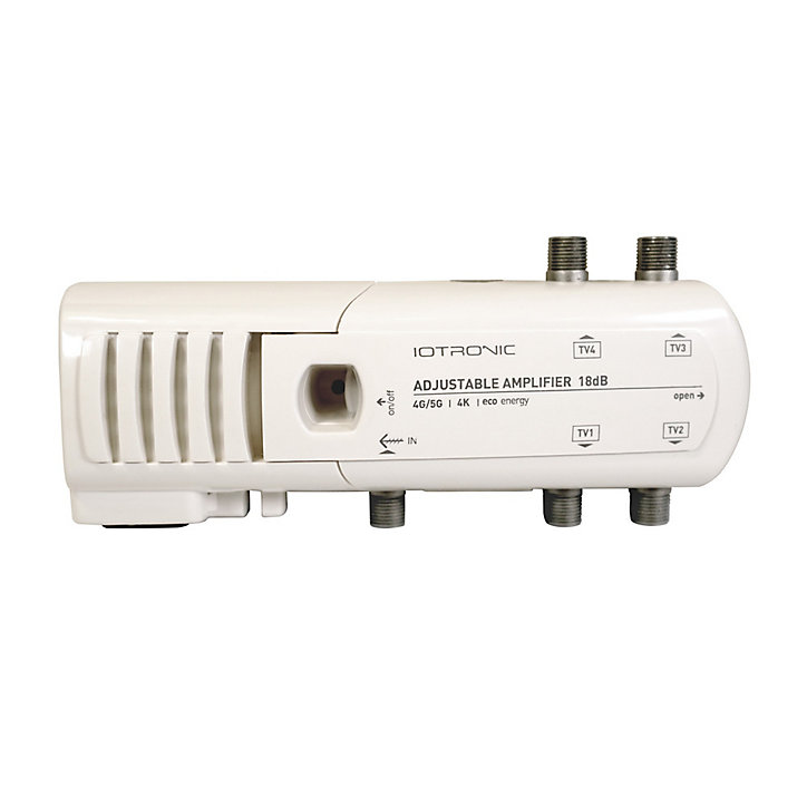 Amplificateur TV 18dB 4 TV 4G/5G, connexion F, gain réglable