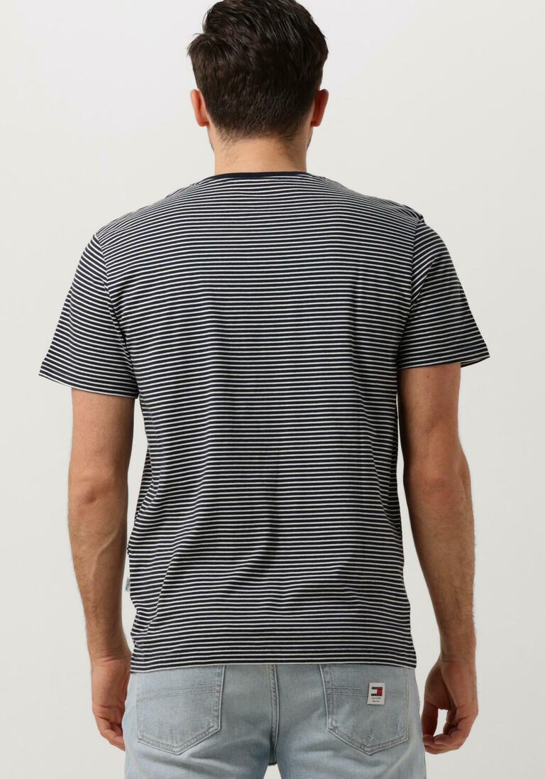 SELECTED HOMME blauw/wit gestreepte selected homme t-shirt slhaspen stripe ss o-neck tee noos