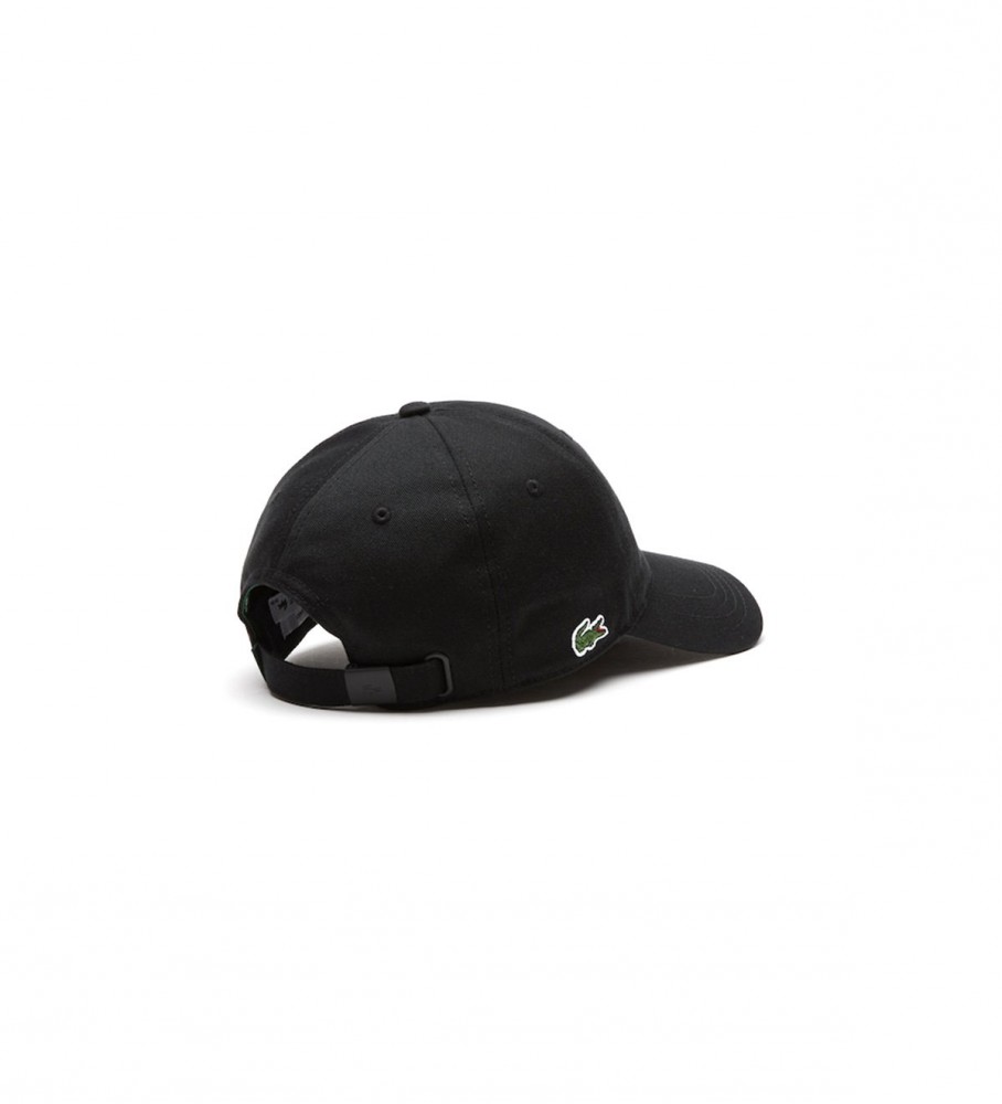 Boné Lacoste em sarja de algodão orgânico, preto