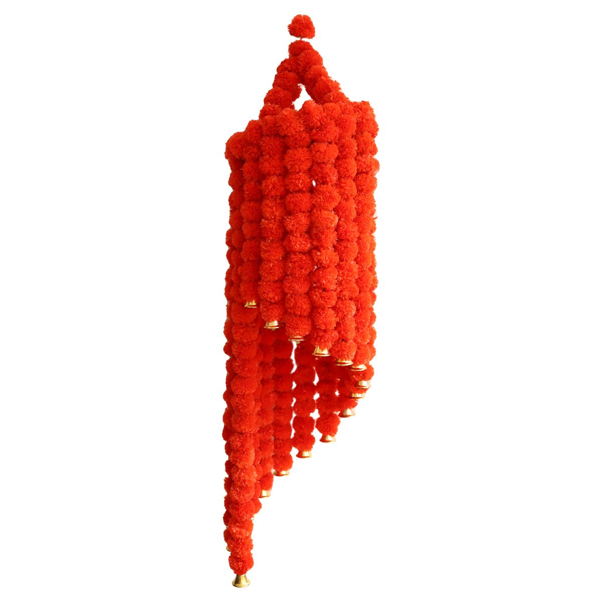 Suspension indienne à grelots orange Pondie Chérie