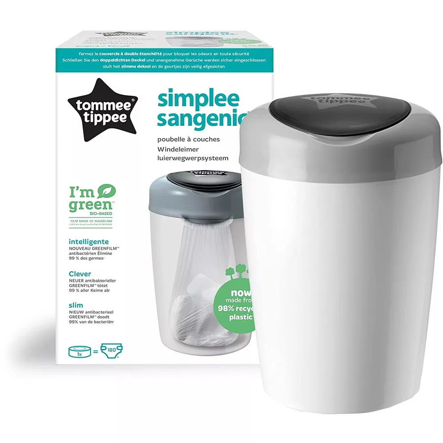 Tommee Tippee Windeleimer Sangenic Simplee weiß  grau
