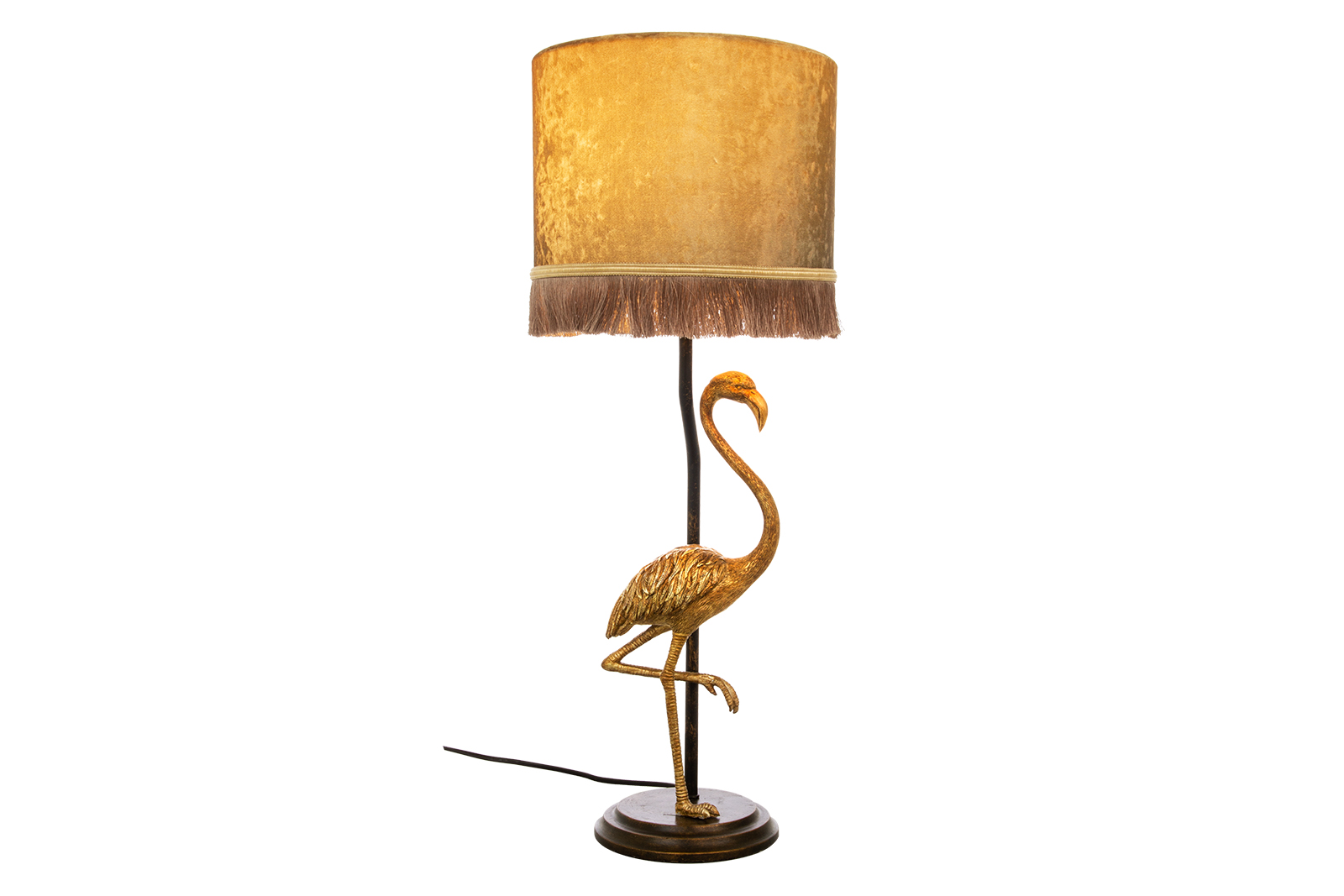Flamingo bordlampe Sort og gullfarget