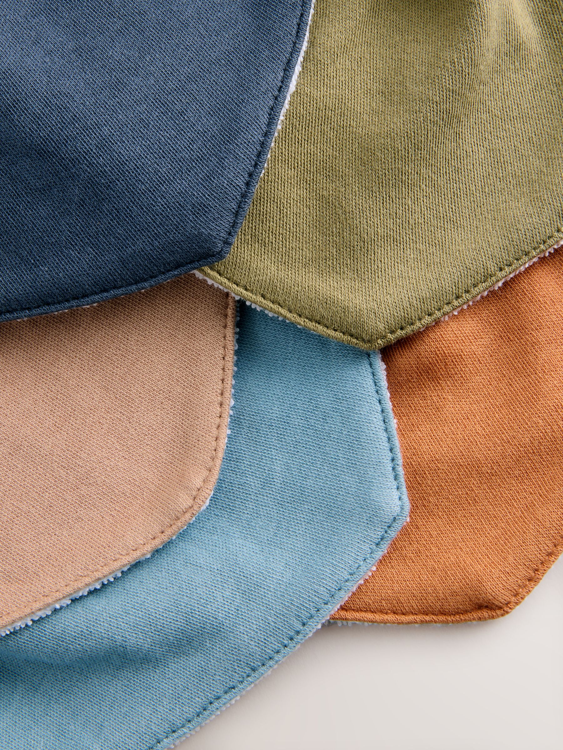 Blauw - 5 Kwijlslabbetjes voor baby's