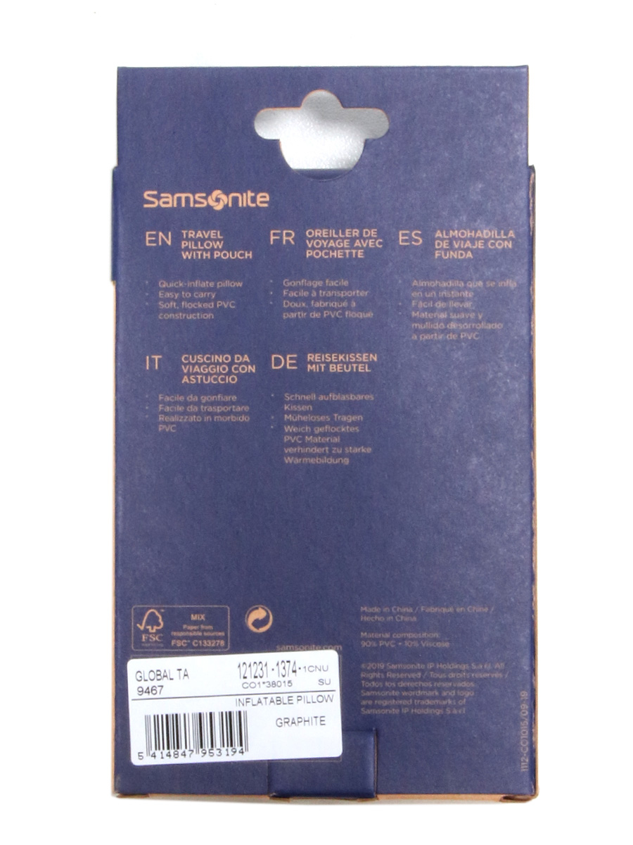 Coussin gonflable Samsonite Comfort