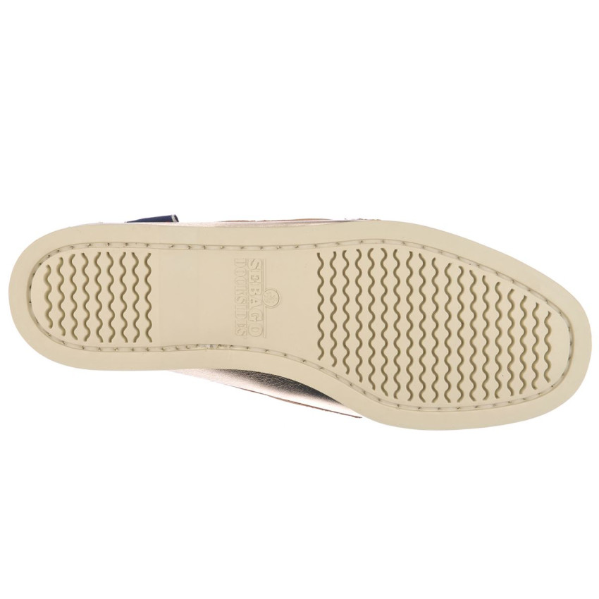DOCKSIDES EN CUIR ARGENTE POUR FEMME
