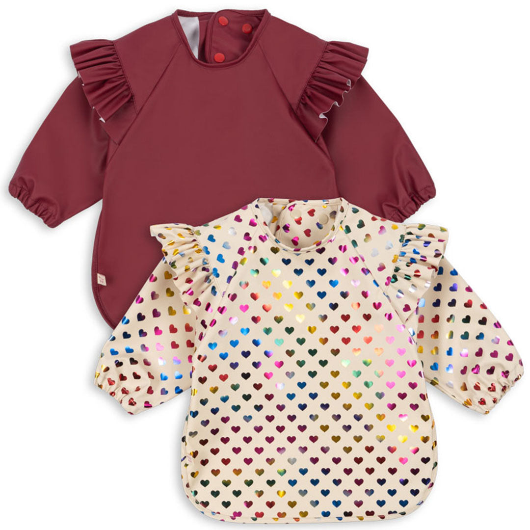konges sløjd mouwslabben coeur glitter sangria - 18m-3 jaar - 2st