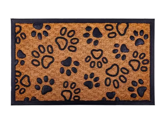 Tapis en caoutchouc et fibre naturelle 45x75