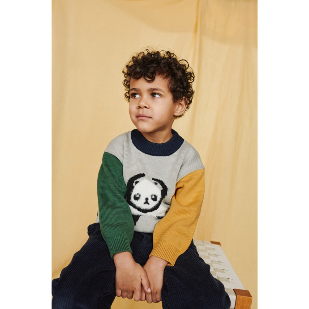 Køb LIEWOOD Panda / Mist / Classic Navy Multi Mix Orlane Embroidery Strik Jumper
