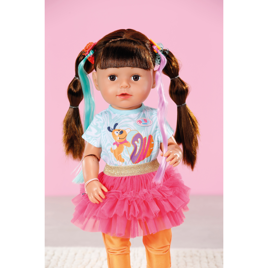 Zapf BABY born® Sister Style & Play brunette 43 cm