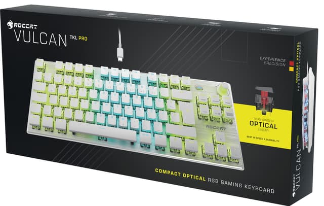 Roccat Vulcan TKL PRO gaming tastatur (hvid)