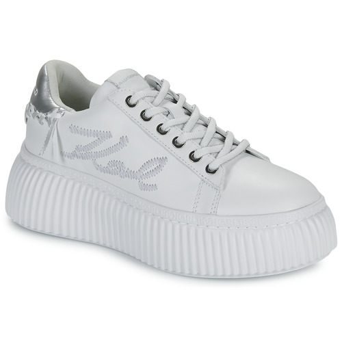 Karl Lagerfeld - KREEPER LO Whipstitch Lo Lace Blanco / Plata