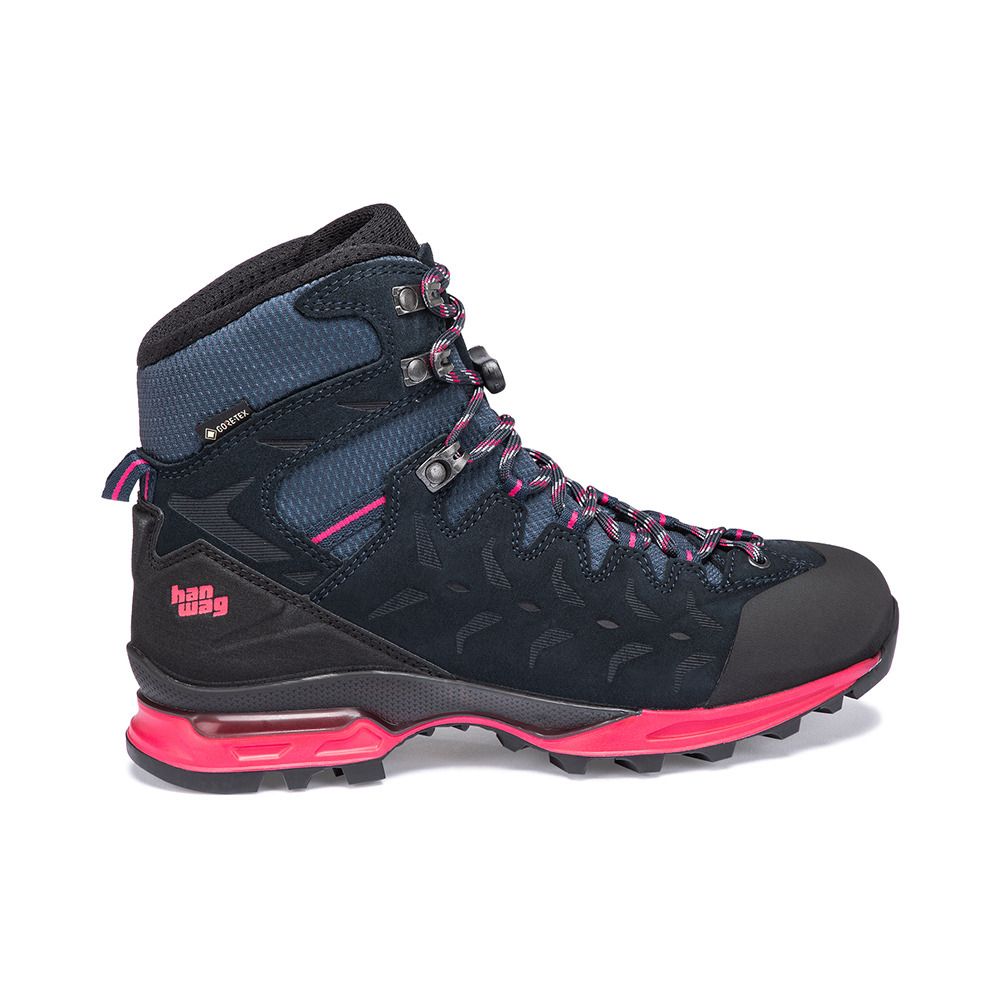 Hanwag MAKRA TREK GTX - Chaussures randonné Femme navy/pink