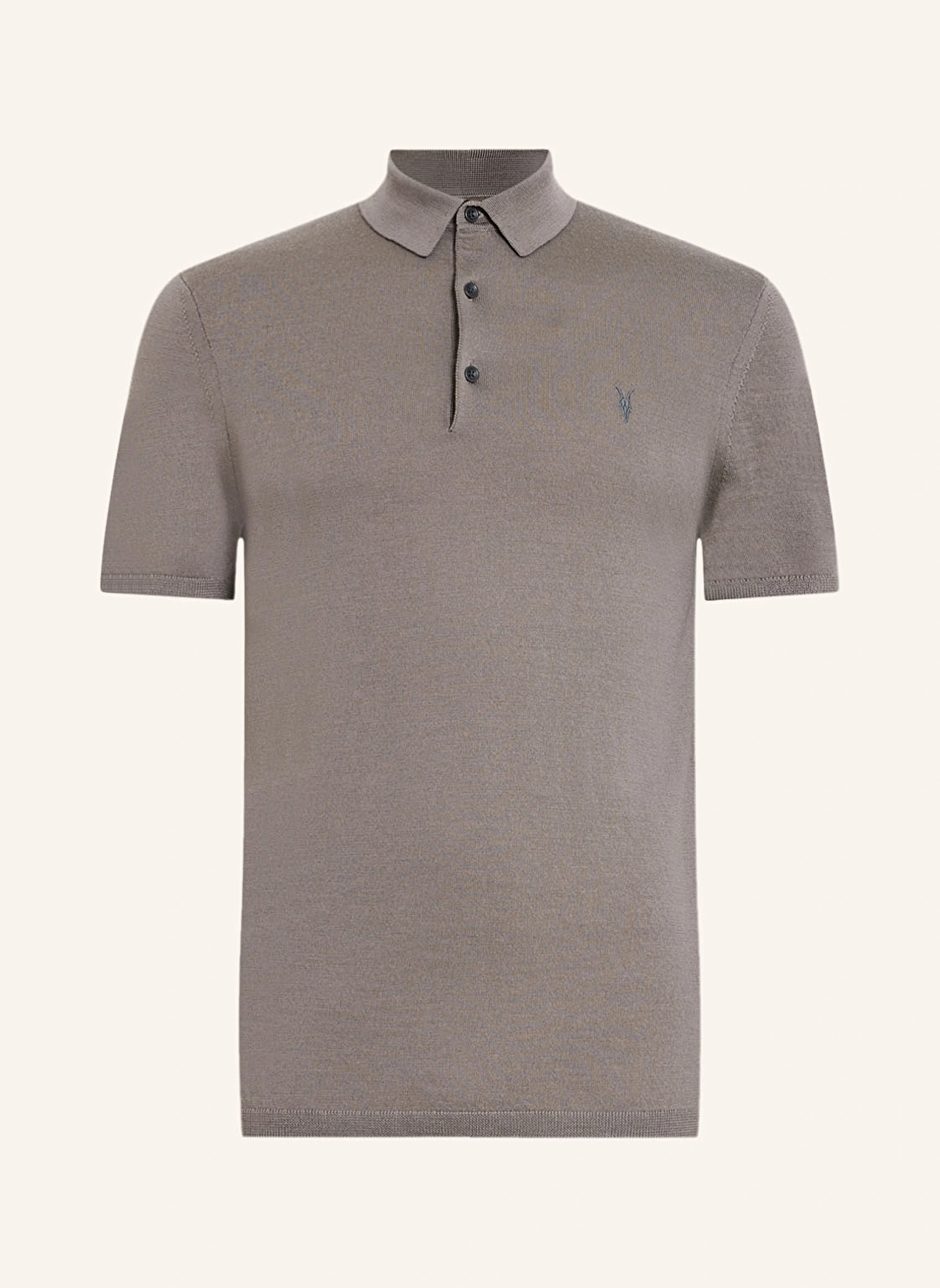 ALLSAINTS Strick-Poloshirt MODE MERINO aus Merinowolle