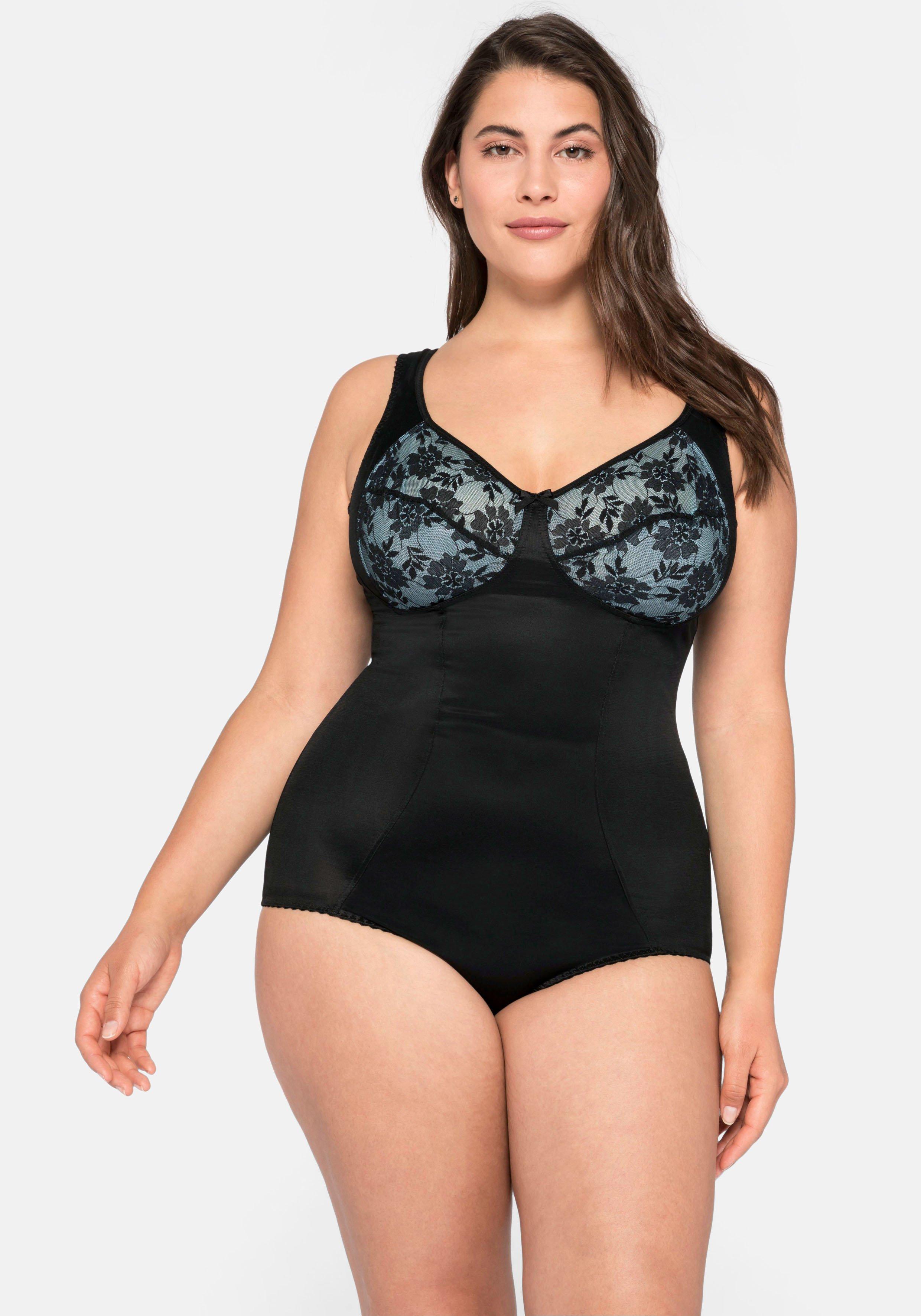 Body mit Shape-Effekt, Cups aus floraler Spitze