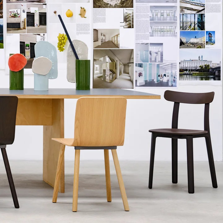 Vitra - All Plastic Chair, efeu, Filzgleiter