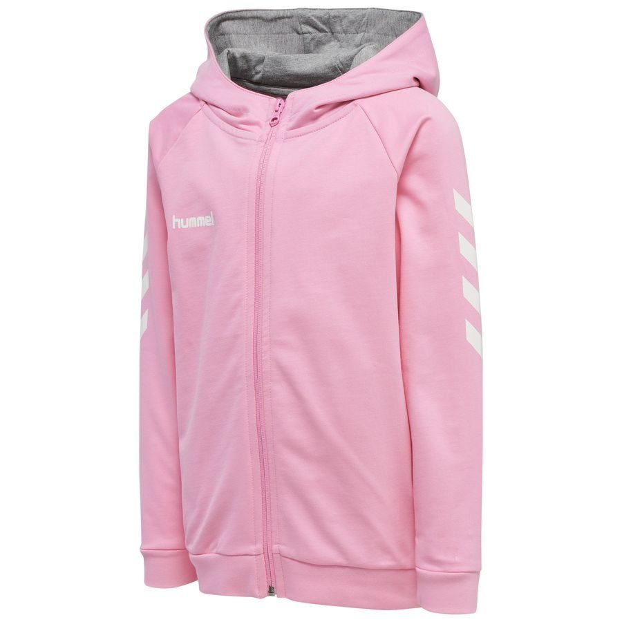 Sweat à capuche zippé enfant à la mode avec chevrons sportifs sur les épaules