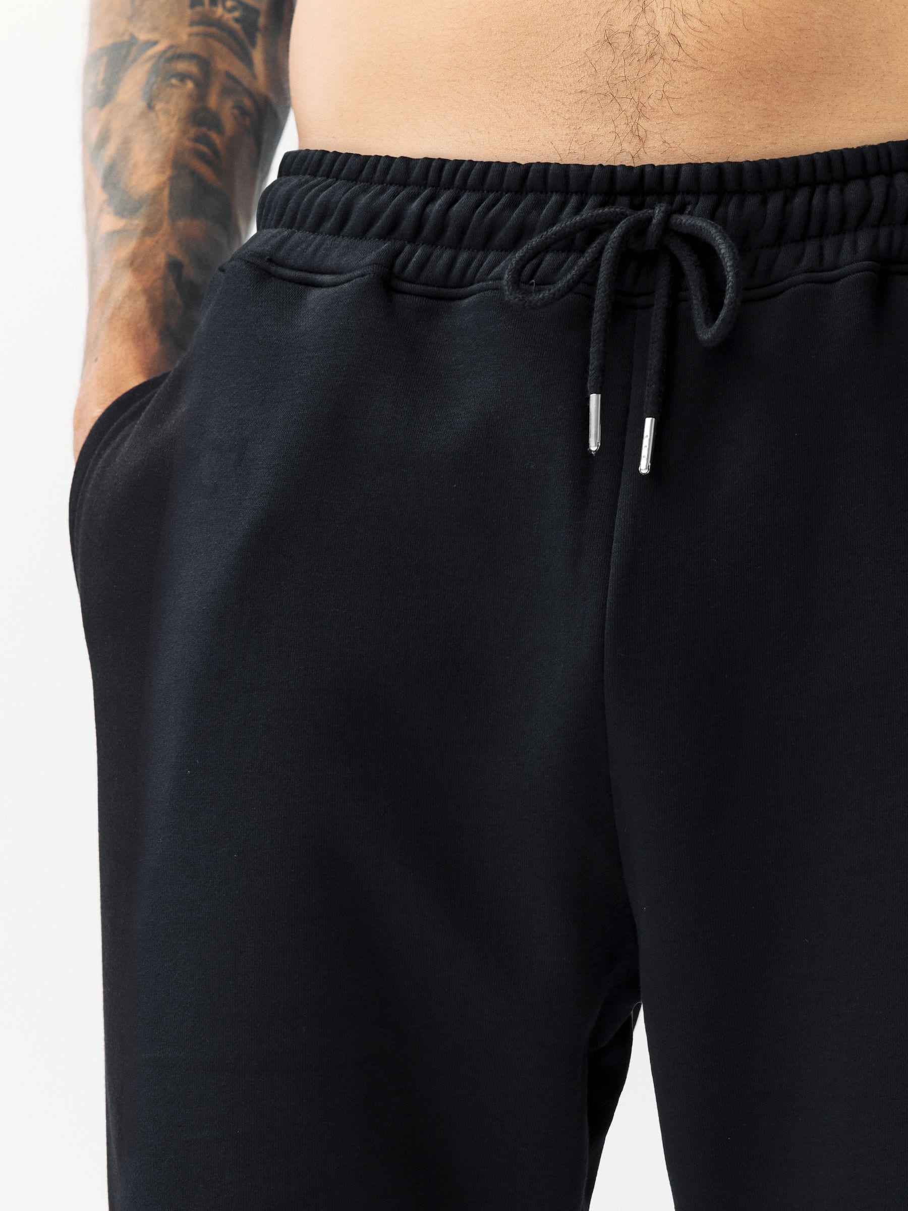 Zwart - Relaxed fit - Katoenrijke Jersey Joggingbroeken