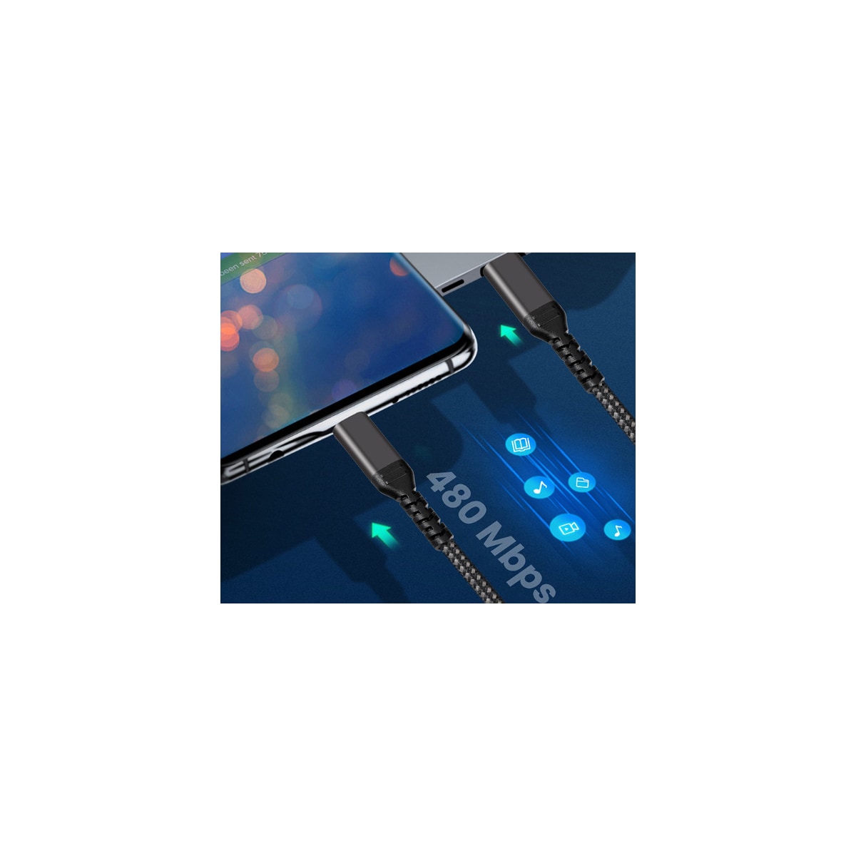 Kabel, USB-C til USB-C 5A/20V PD 100W Sort 2 m