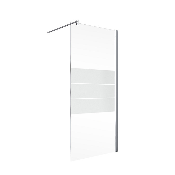 Paroi latérale fixe pour porte de douche pivotante 80 cm NewStyle Schulte verre transparent anticalcaire dépoli light