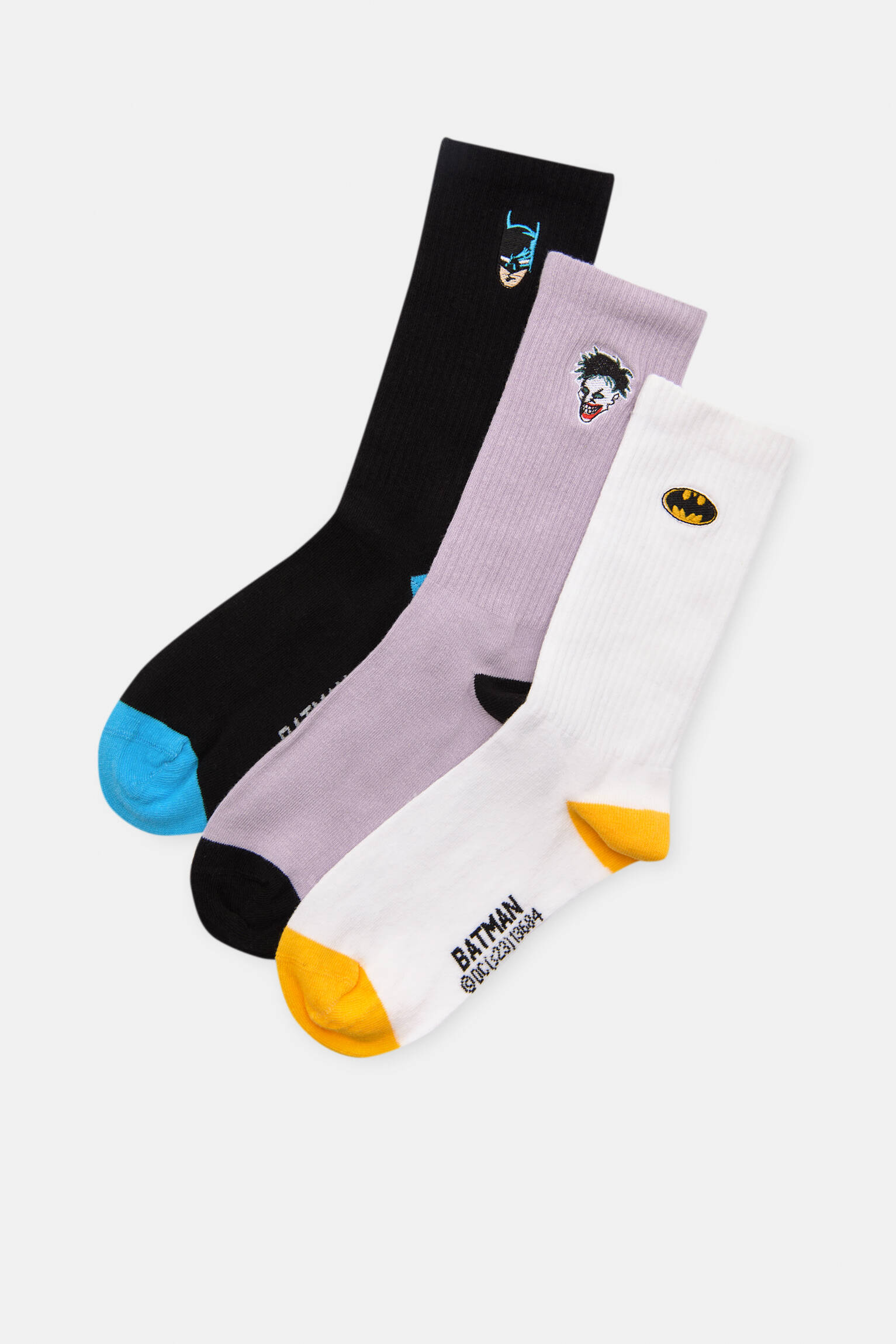 Pacote com 3 pares de meias do Batman - Estampas variadas