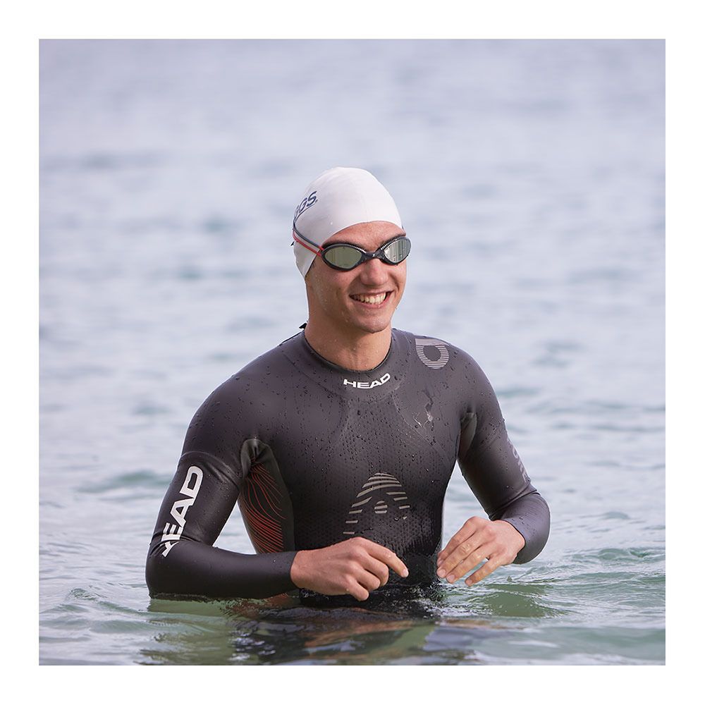 Zoggs TIGER MIRROR - Lunettes de natation grey red/mirrored smoke