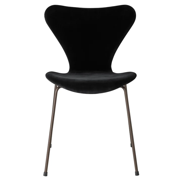 Fritz Hansen - Serie 7 Stuhl, Vollpolsterung, brown bronze / Velvet Belfast nachtschwarz