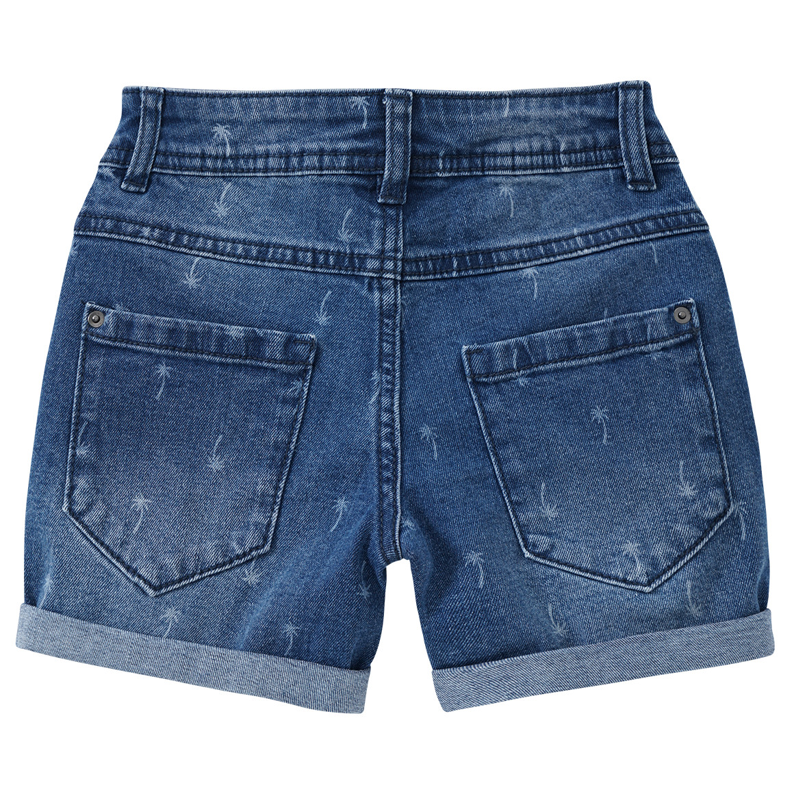 Jonas Nielsen Jungen Jeansshorts mit Palmen blau