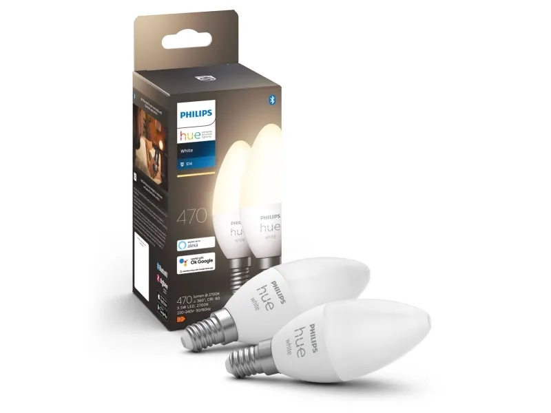 Philips Hue White Kerte - E14 pærer - 2-pak