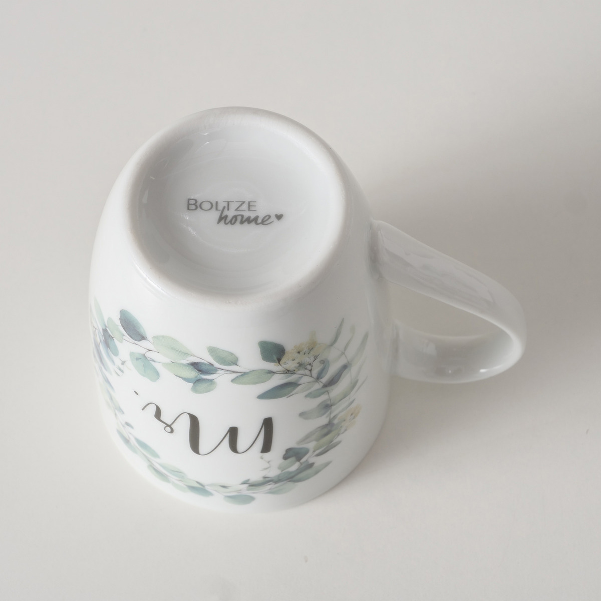 2-teiliges Becher-Set MR. & MRS - weiß-grün