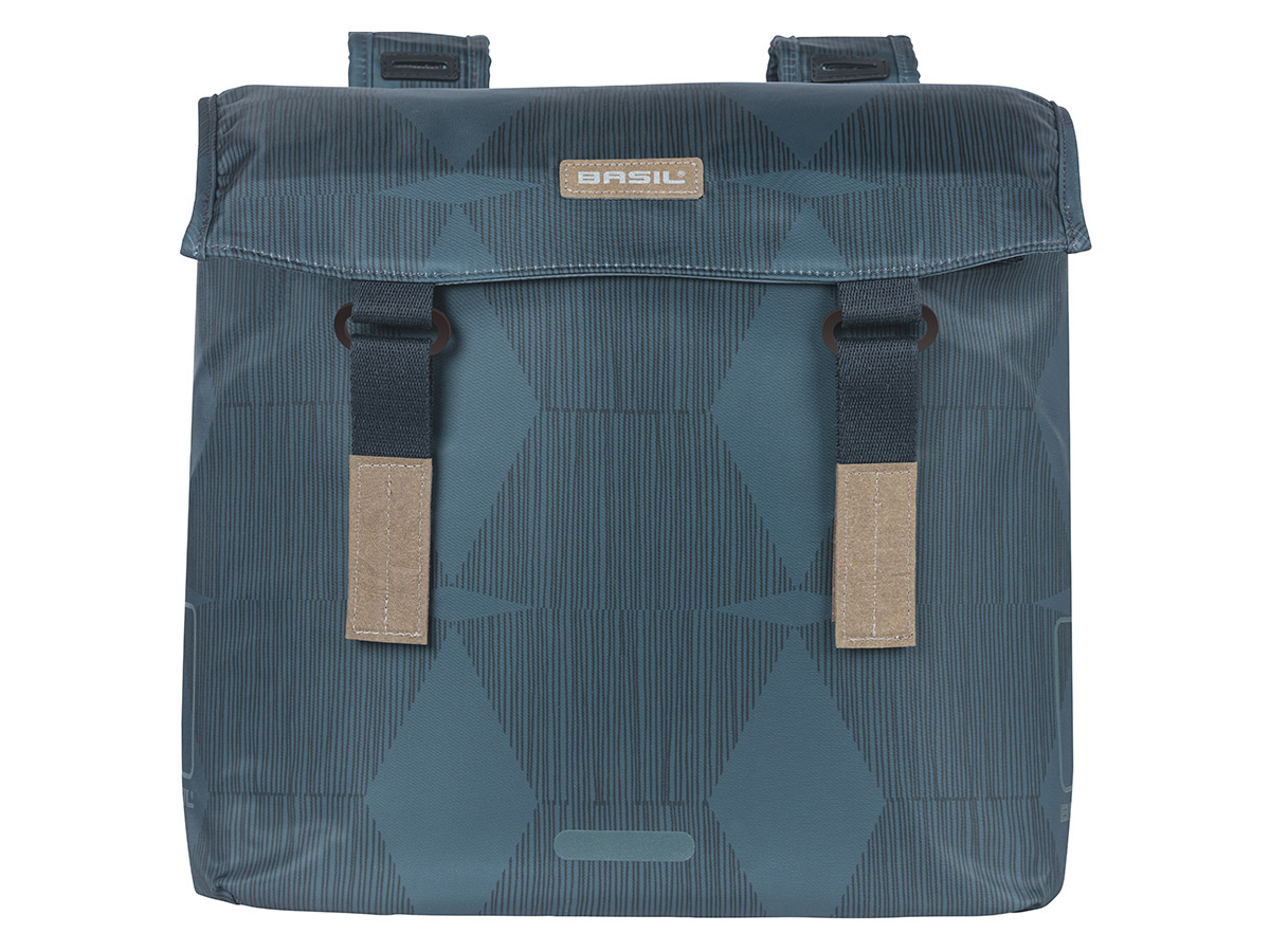 Basil Elegance dubbele fietstas - Estate Blue