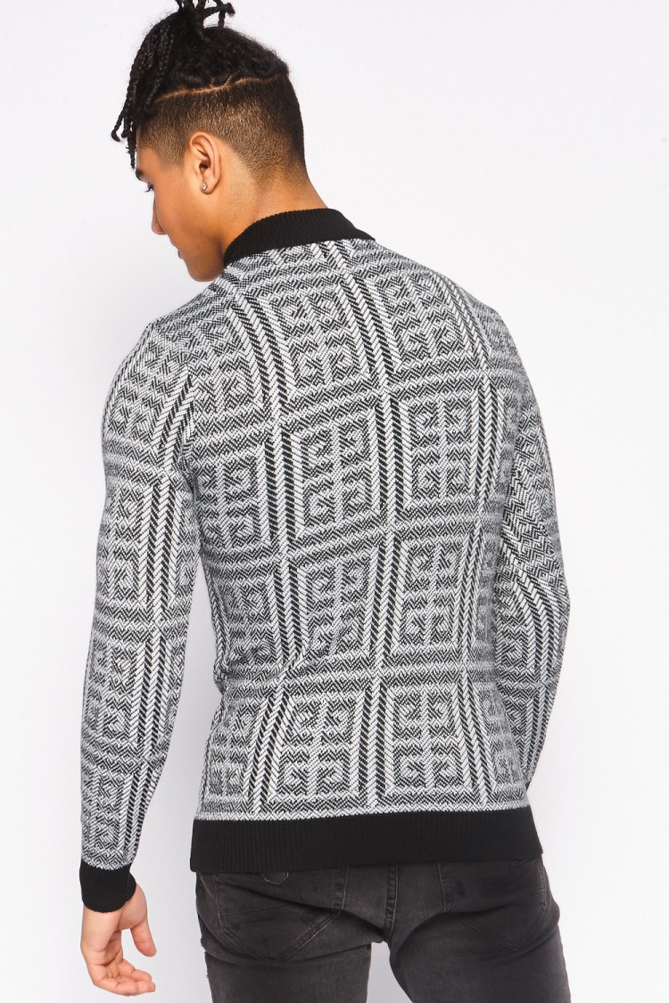 Pull en maille à motif