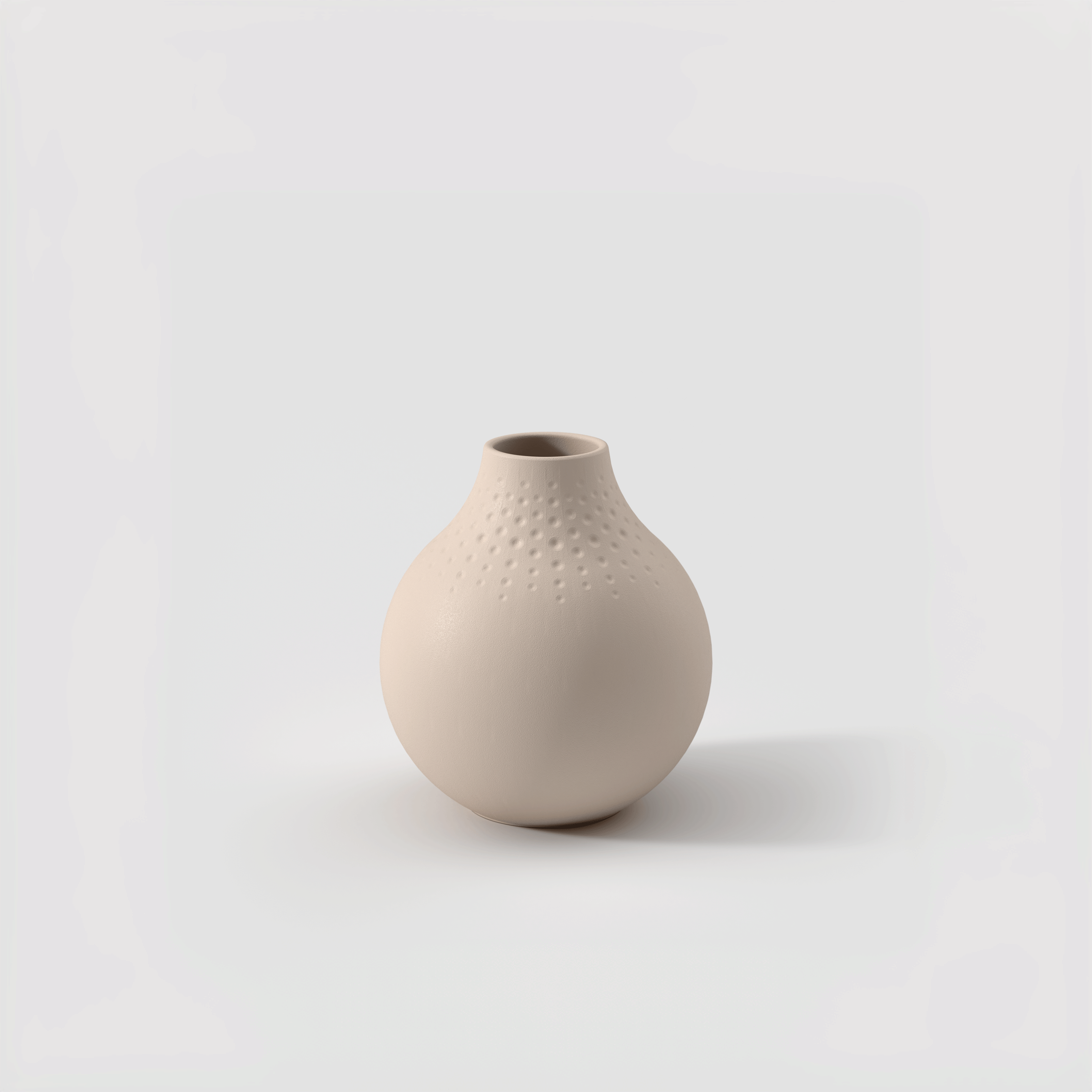 Manufacture Vase Beige, 4.4'' x 4.9'', Premium Porcelain