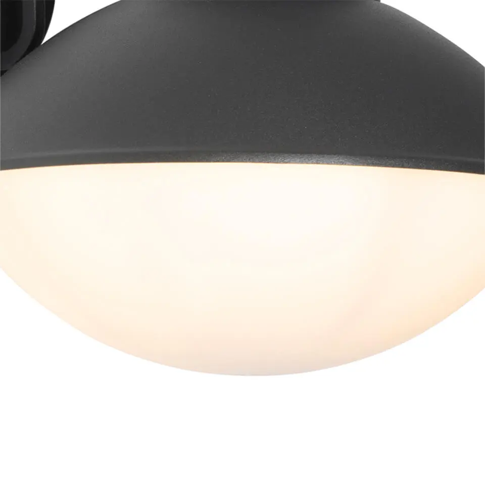 Qazqa wandlampen buiten marcel zwart e27