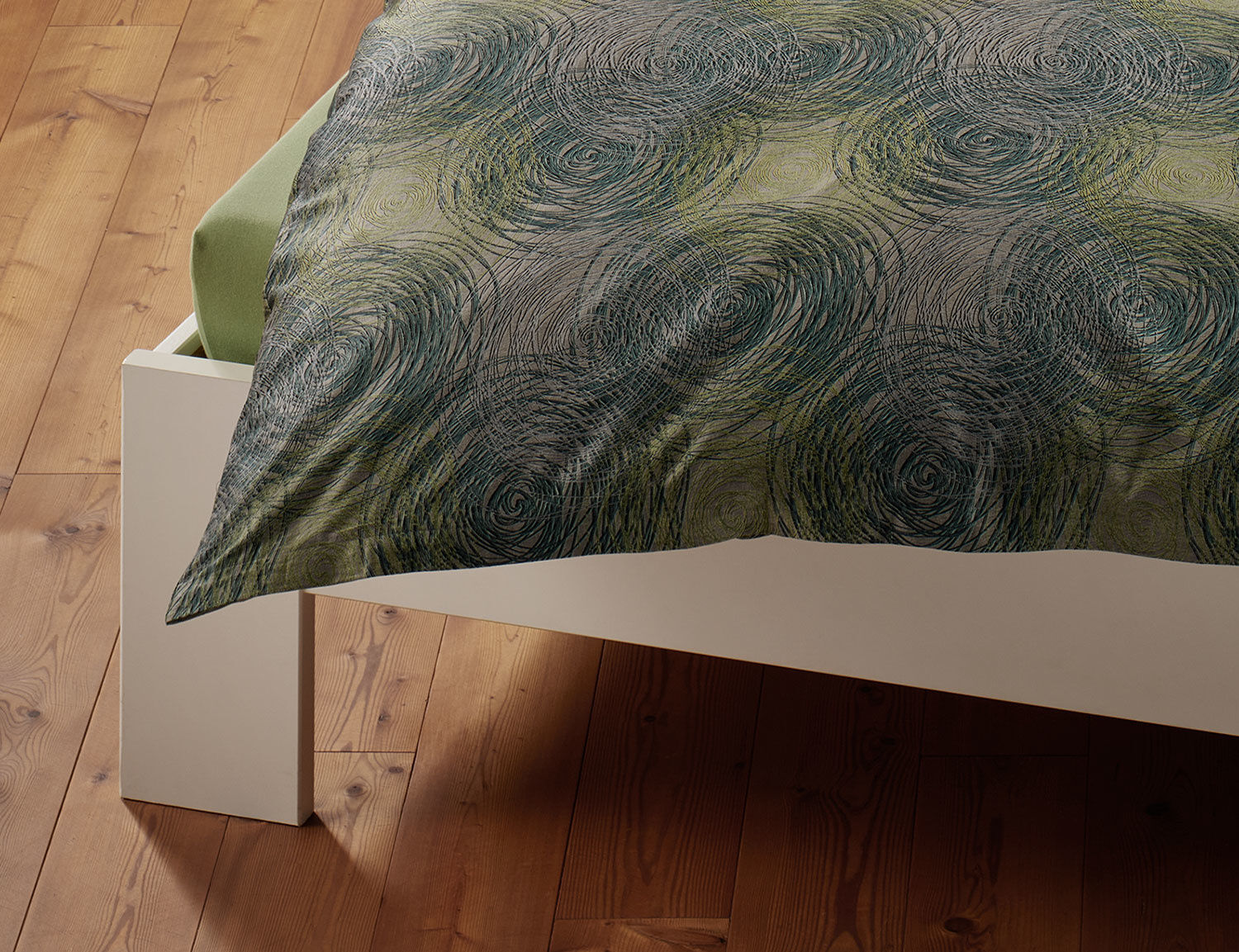 Bettwäsche mit Spiralenmuster