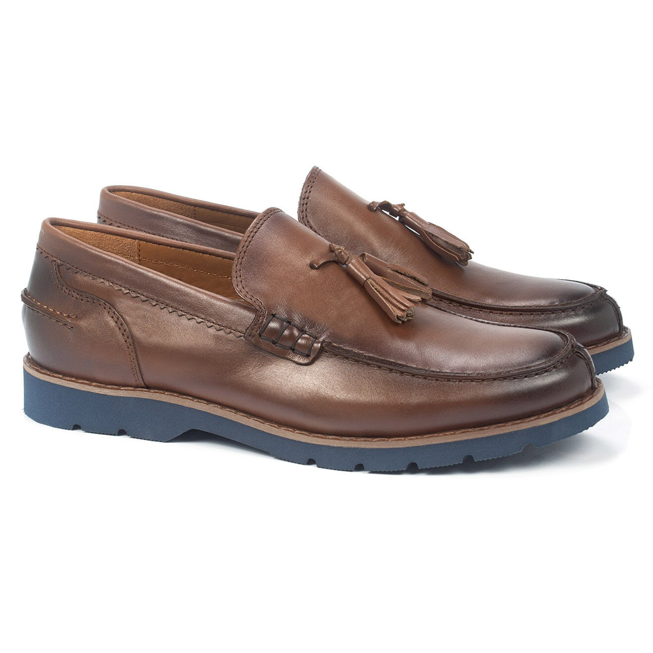 Caramelo Mocassins en Cuir Elio marron