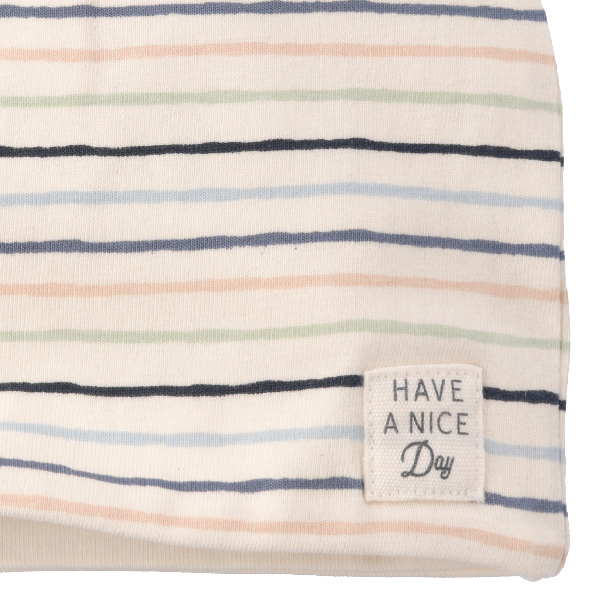 Topomini Pure Collection Baby Mütze mit Streifen hellgrün / bunt / weiss