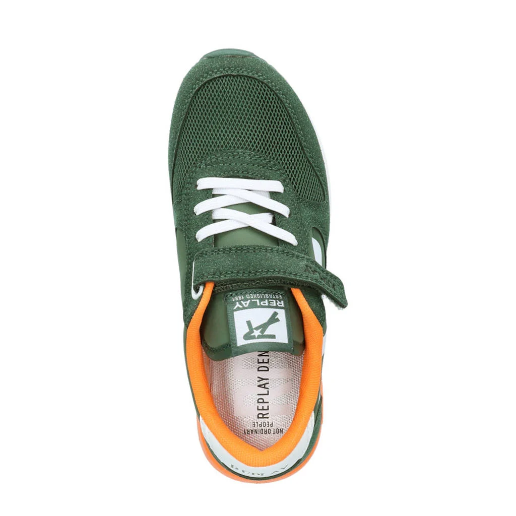 REPLAY Fiber jr boy 5sneakers groen/oranje