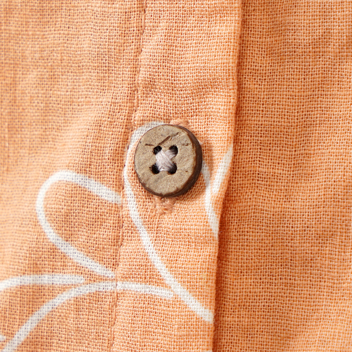 Topolino Pure Collection Mädchen Leinen-Top mit Blumen allover orange