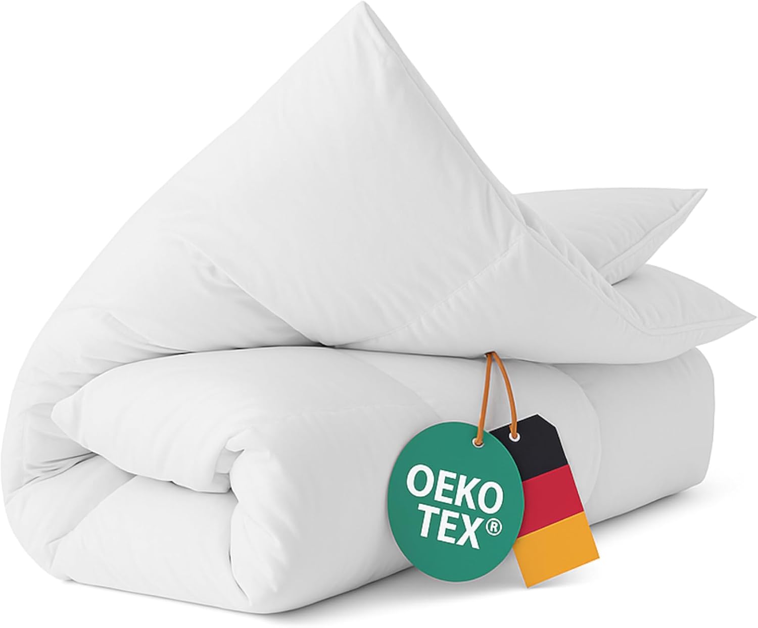 Winter Bettdecke 135x200 cm mit 100% extraweicher Daunenfüllung 1080g - Daunendecke mit Baumwoll-Bezug, Atmungsaktiv & waschbar bis zu 60°C, Ökotex-Zertifiziert