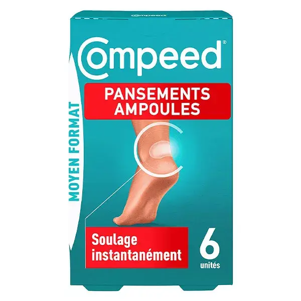 Compeed® - Curativos para bolhas de tamanho médio (6 unidades)