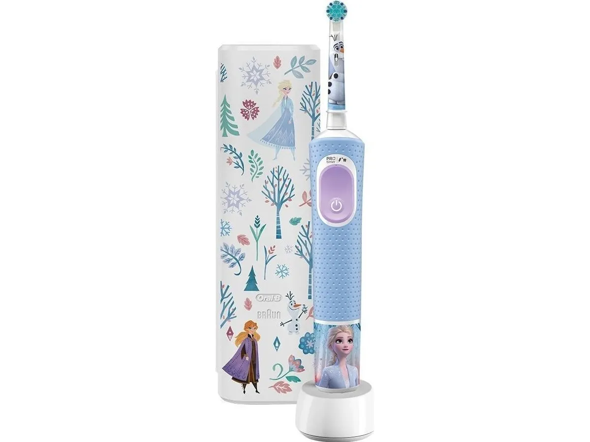 Oral-B Pro Kids, Barn, Roterende, pulserende tandbørste, Daglig pleje, Super sensitive, Lyse Blå, Batteri, Indbygget batteri