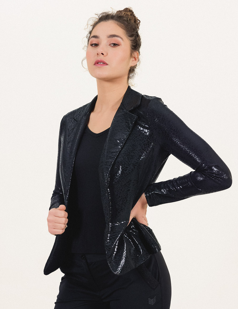 HBT BASICS INSOLITES | SHIRLEY VESTE BLAZER CYCLONE NOIR