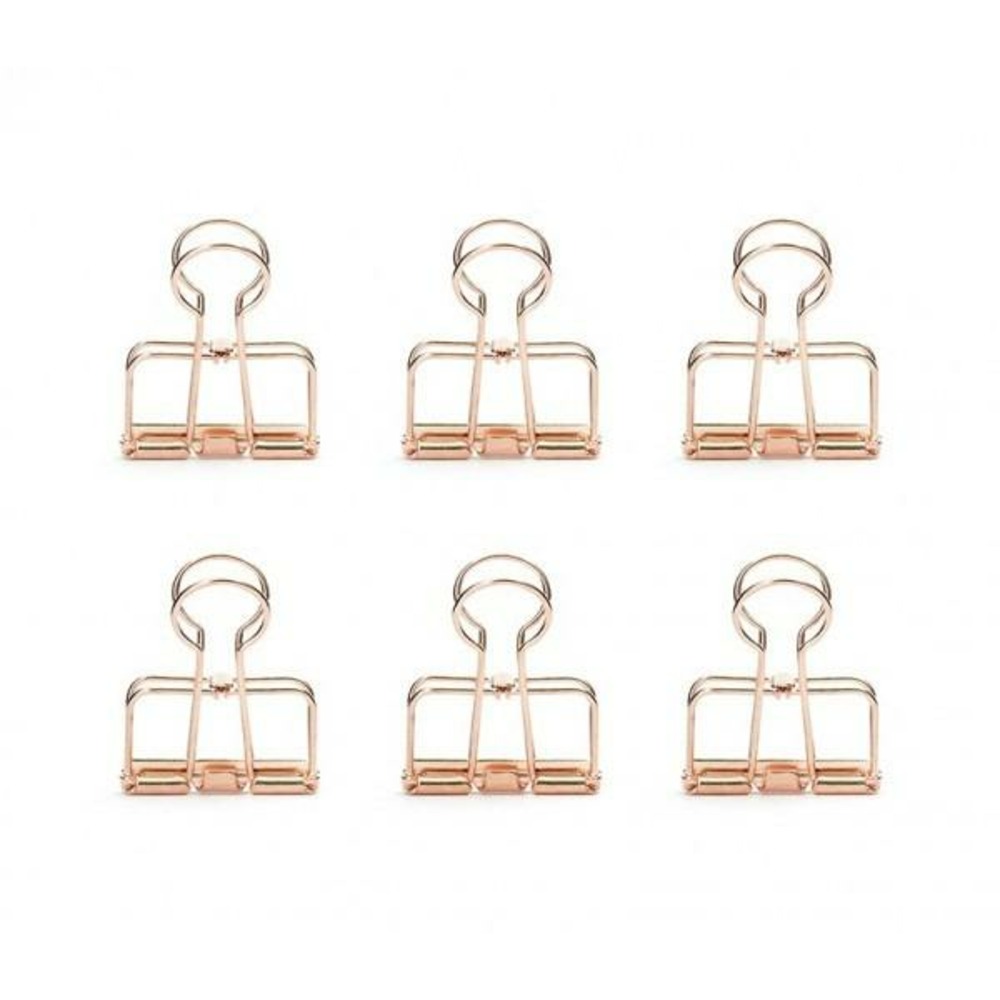 Pinces double-clip x 6 - cuivré