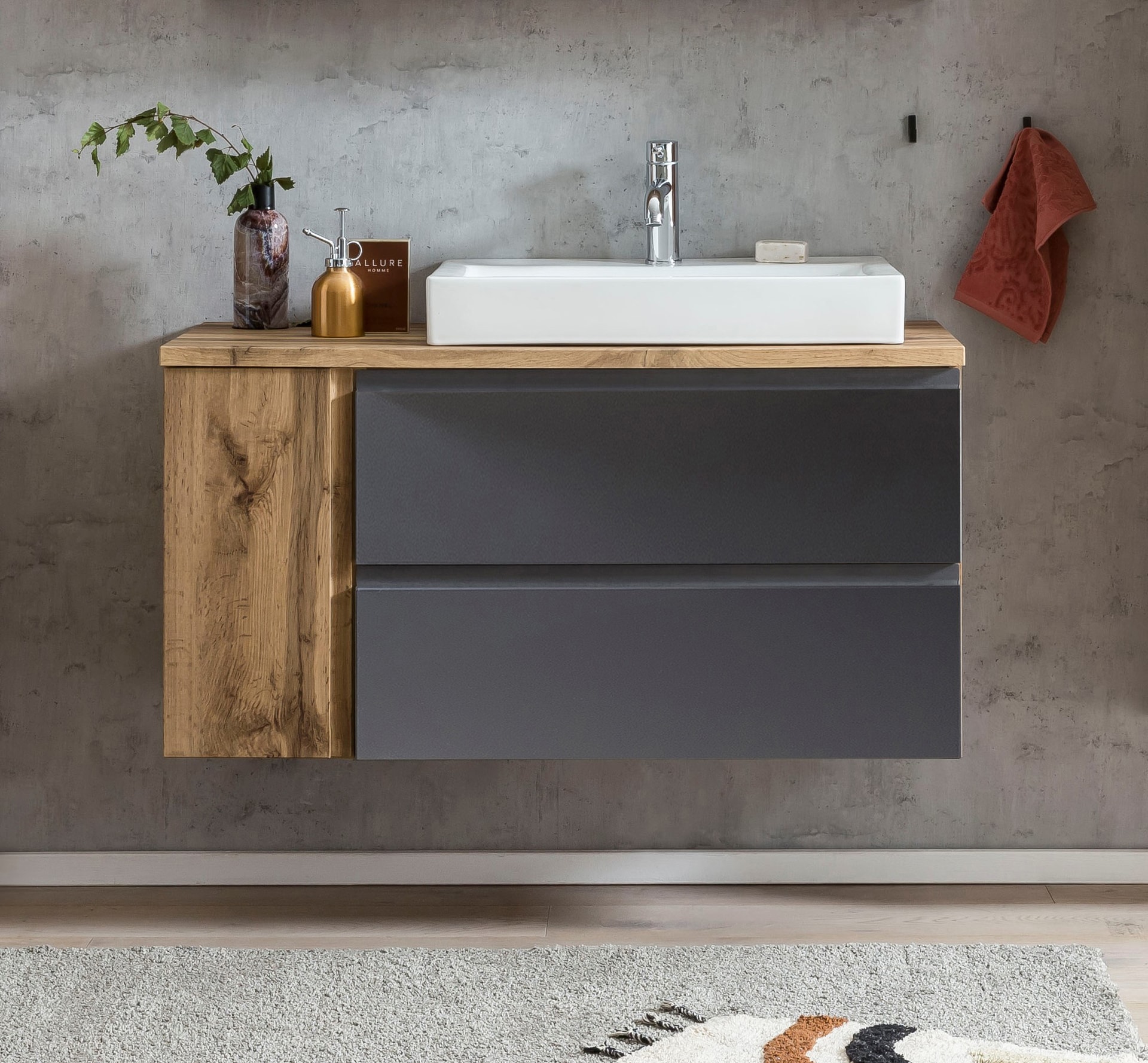 Bad-Waschtisch GENT grau 105cm