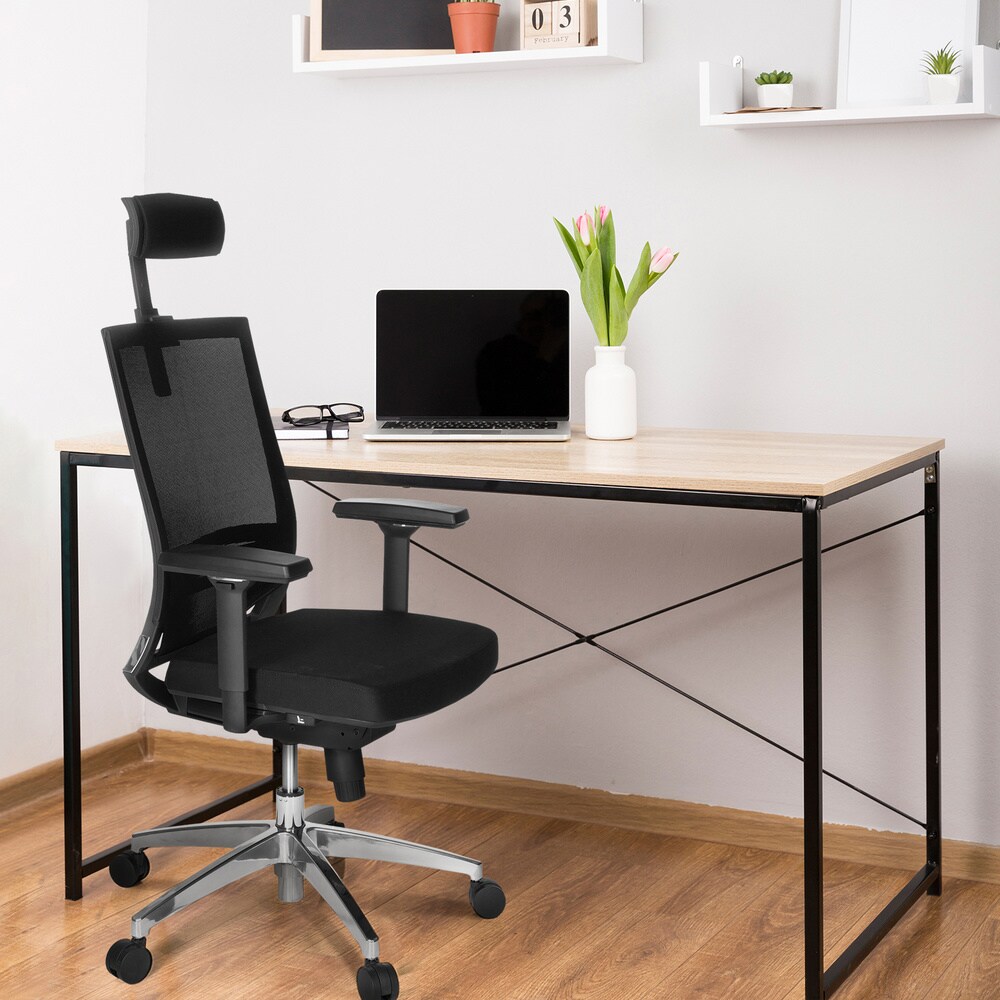 Profi Bürostuhl PORTO MAX HIGH Stoff/Netzstoff mit Armlehnen (höhenverstellbar) hjh OFFICE