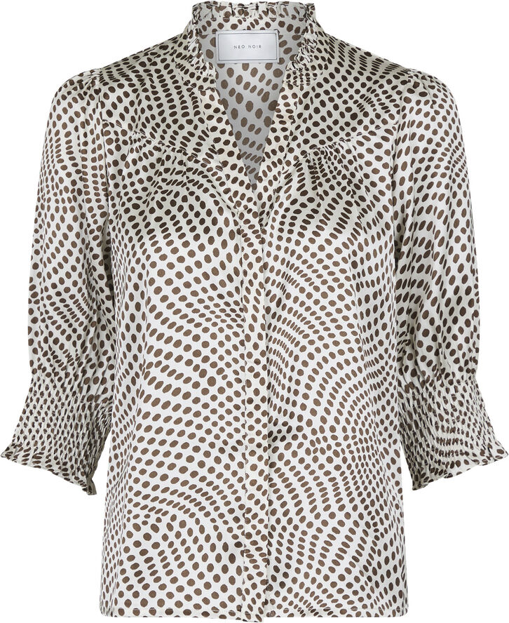 Neo Noir Diana Vibrant Dot Blouse Brown