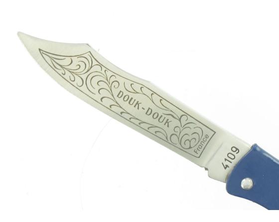 Douk Douk 160 Inox - Manche Acier couleur BLEU Couteau de poche Le Thiers par Cognet Douk Douk